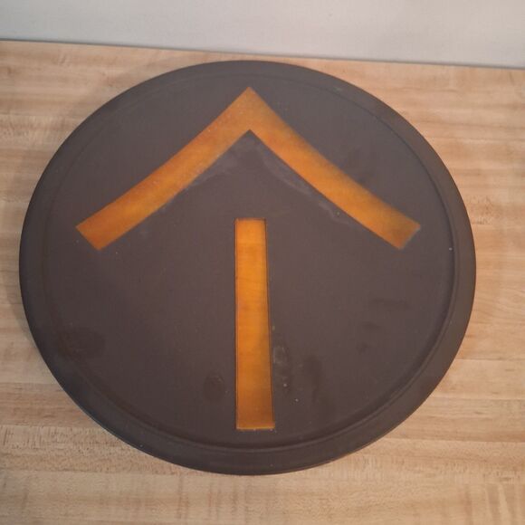 Vintage Kopp Glass Amber Signal Lens – Round Industrial / Traffic Light Cover – - Picture 3 of 5